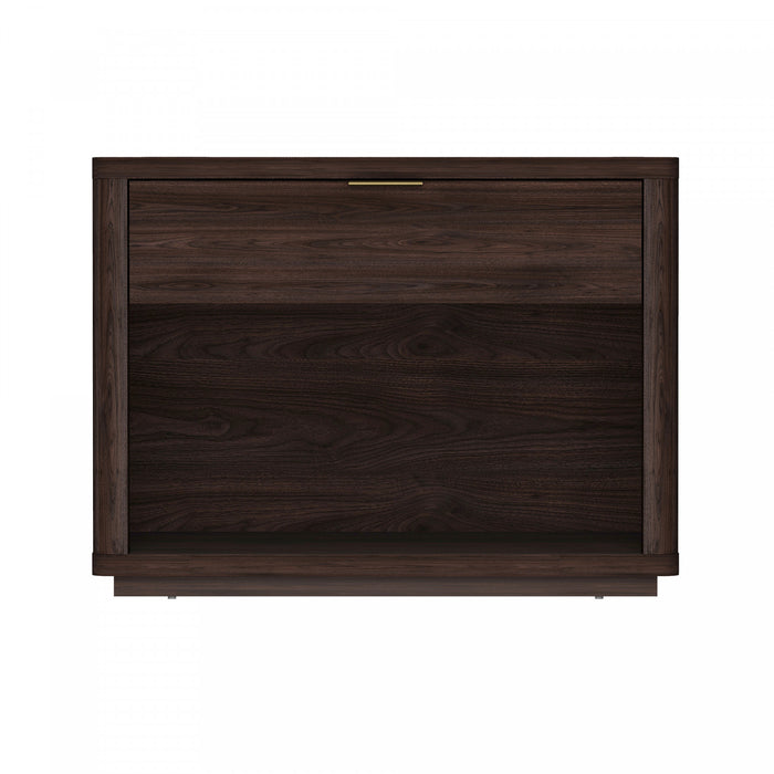 Evelyn Modern 32\" Nightstand in Brown (1-Drawer)