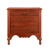 Amelia Vintage 24\" Nightstand with Carved Drawer and Cabinet,Brown