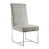 Manhattan Comfort Element Velvet Dining Chair - Steel