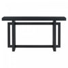 Ethan 59.1'' Triple Rectangle Design Painted Entryway Table with Pine Wood Legs,Black Sofa Table