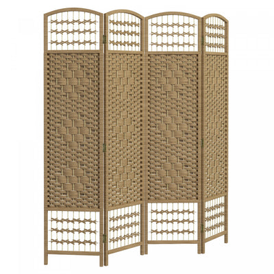 Homcom 4 Panel Folding Room Divider 5.6 Ft Privacy Screen Panel|Homcom Separateur De Piece Pliable A 4 Panneaux De 5,6 Pi
