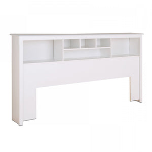 King Bookcase Headboard - White