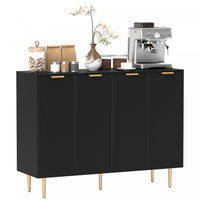 HOMCOM Sideboard Buffet Cabinet w/ Adjustable Shelves, Black