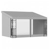 Outsunny 10' X 13' Wall Mounted Pergola Gazebo With Curtains And Nettings