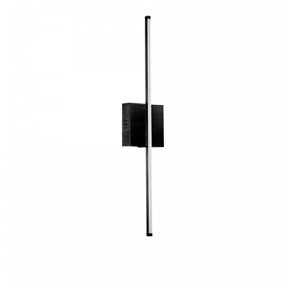 Dainolite Array LED Wall Sconce Vertical 19w Matte Black White Acrylic Diffuser Lamp|Applique murale verticale Array de Dainolite en acrylique blanc qui diffuse la lumière, avec fini noir mat et ampoule à DEL de 19 W