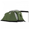 Outsunny Camping Tent with Rainfly Waterproof for 3-4 Person, Green