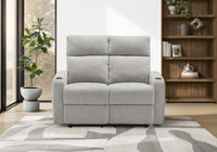 MONARCH SPECIALTIES UPHOLSTERED 2-SEATER RECLINING LOVE SEAT, 50