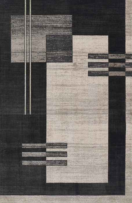 Sorelle Contemporary 8'11\" x 12'6\" Area Rug in Grey Indoor Area Rug