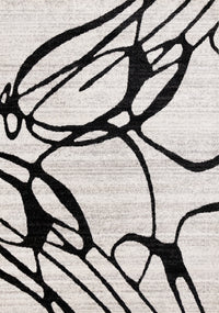 Emmett Grey Black Drizzle Swirl Rug, 7'10
