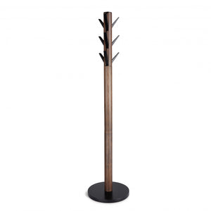 Umbra Modern Wood Flapper Coat Rack - Black and Walnut