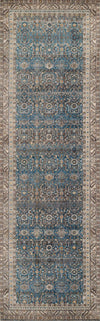 Gianna Traditional 2'6\" x 8'0\" Runner Rug in Blue Indoor Area Rug
