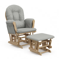 Storkcraft Hoop Glider and Ottoman - Natural/Light Gray Chair