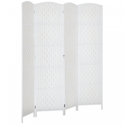 HOMCOM 4 Panel Folding Room Divider Privacy Screen Indoor Home Decoration