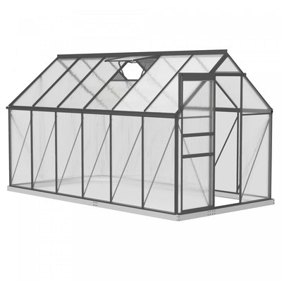 Outsunny 6' X 12' X 6.5' Polycarbonate Greenhouse Walk-in Green House|Outsunny Serre Exterieure En Polycarbonate 6' X 12' X 6,5'
