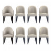 Hillman Modern 8-Piece Dining Chair Set in Light Gray