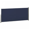Outsunny 118\" X 63\" Retractable Side Awning Patio Outdoor Folding Privacy Screen With Resistance To Uv Rays & Wind, Dark Blue