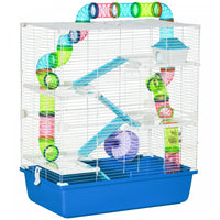 Pawhut Hamster Cage, Large Small Animal House, 5-level Guinea Pig Cage Gerbil Haven, Tunnel Tube Sys