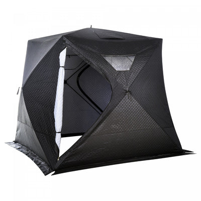 Outsunny 4-person Insulated Ice Fishing Tent, Portable Ice Fishing Shelter With Ventilation Windows,|Abri De Tente De Peche Sur Glace Portable Outsunny Pour 4 Personnes Avec Fenetres De Ventilation Ave
