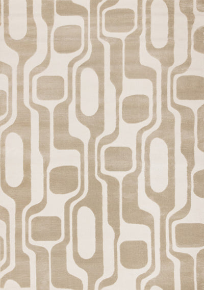 Leopold Modern Mid-Century Beige Cream Area Rug - 7'10" x 10'6"|Carpette Leopold beige et crème de style moderne du milieu du 20e siècle - 7 pi 10 po x 10 pi 6 po