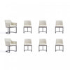 Serena Modern 8-Piece Dining Set in Ivory Dining Chair