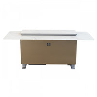 Forno Elevato Smart Bar Table in White, 5.3 cu.ft fridge and freezer-FBTFR7037-72WHT Refrigerator 