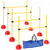 PawHut Dog Agility Training Equipment, 4 PCS Obstacle Course with Height Adjustable Jump Hurdle and Bag, Dog Agility Course for Backyard, Indoor, Outdoor, Yellow