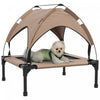 Pawhut Elevated Dog Bed With Canopy, Cooling Dog Cot Bed For Camping, Portable Raised Pet Cot With Washable Breathable Mesh, For Indoor Outdoor, S & M Dogs, 30