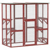 Pawhut Large Outdoor Catio Enclosure, Weatherproof Cat House With Asphalt Roof, Wooden Cat Patio Cage With 6 Balanced Platforms, 71\" X 39\" X 71\", Wine Red