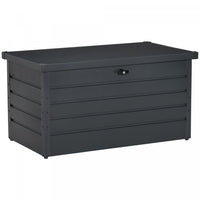 Outsunny Steel Deck Box, 68 Gallon Large Outdoor Storage Container With Lock For Pool Toys, Garden T