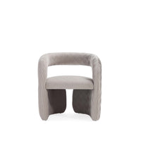 Corvette Mid-Century Modern Velvet Lounge Chair in Dove 