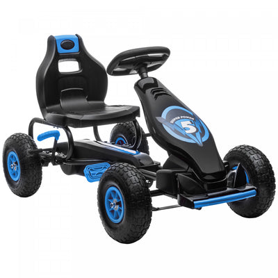Aosom Kids Pedal Go Kart, Ride On Toys For Boys Girls With Ergonomic Adjustable Seat, Rubber Wheels |Aosom Kids Go Kart A Pedales, Jouets A Enfourcher Pour Garcons Filles Avec Siege Ergonomique Reglabl