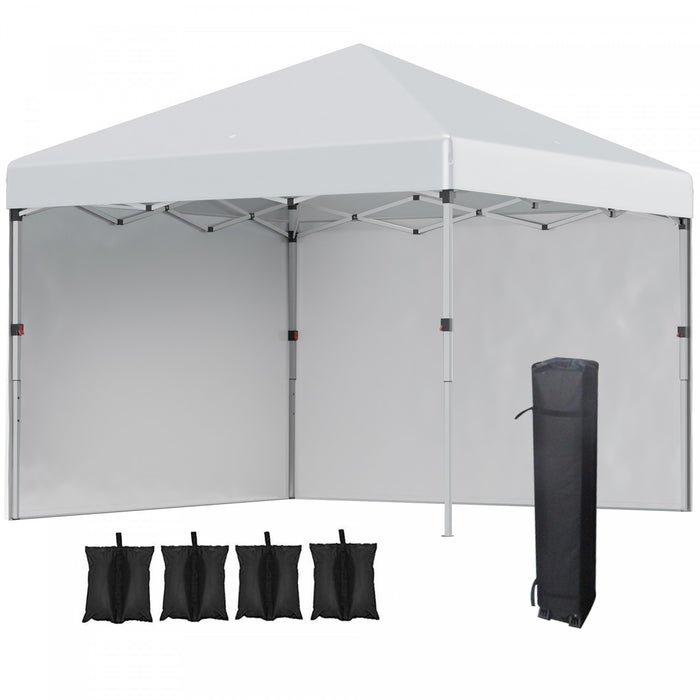 Outsunny 10' X 10' Pop Up Canopy Tent With Removable Sidewalls Carry Bag