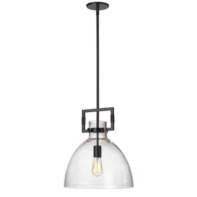 Dainolite Liberty 1 Light Pendant Matte Black Finish Lamp|Luminaire suspendu Liberty de Dainolite avec fini noir mat et 1 ampoule