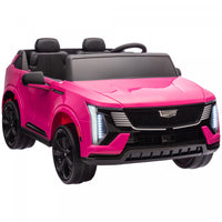 Qaba 2-seater Powered Ride-On Truck, 12v Cadillac Escalade Licensed Battery Powered Kids Electric Ca