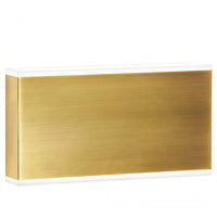 Dainolite Emery LED Wall Sconce 20w Aged Brass Frosted Acrylic Diffuser Lamp