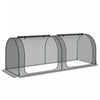 Outsunny 8 x 3ft Crop Cage with Two Zippered Doors Black