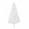 Homcom 7' Artificial Christmas Tree With 1230 Branch Tips Metal Stand White