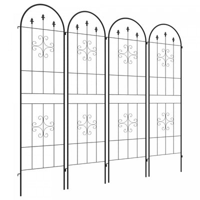 Set Of 4 Garden Trellis Metal Trellis For Climbing Plants Flowers|Lot De 4 Treillis De Jardin En Metal Pour Plantes Grimpantes Et Fleurs
