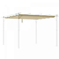 Outsunny Retractable Replacement Pergola Canopy For 10' X 10' Pergola, Pergola Cover Replacement, Be