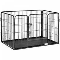 PawHut 4 Panels Dog Playpen, Heavy Duty Dog Fence, 28