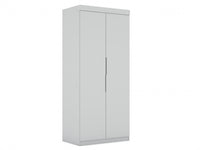 Mulberry Contemporary Modern 2-Piece Wardrobe Closet in White 