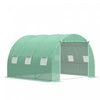 Outsunny Large 10' X 10' Greenhouse, Hoop Hot House, Zipper Door, Green