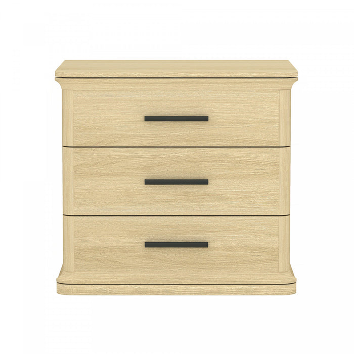 Clifford Traditional Nightstand in Natural Oak (3-Drawer)
