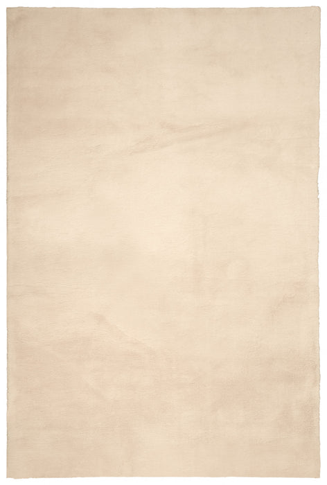 Argo Plush & Shags Beige Washable Rug 6'7\" x 9'0\" Indoor Area Rug