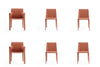 Paris Modern 6-Piece Dining Chair Set in Clay