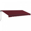 Outsunny 15' X 10' Patio Retractable Awning Sunshade Shelter, Wine Red