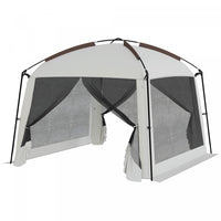 Outsunny Screen Tent, 10' X 10' Screen House With Uv50+ Protection, White