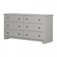Vito 6-drawer Dresser - Soft Gray 