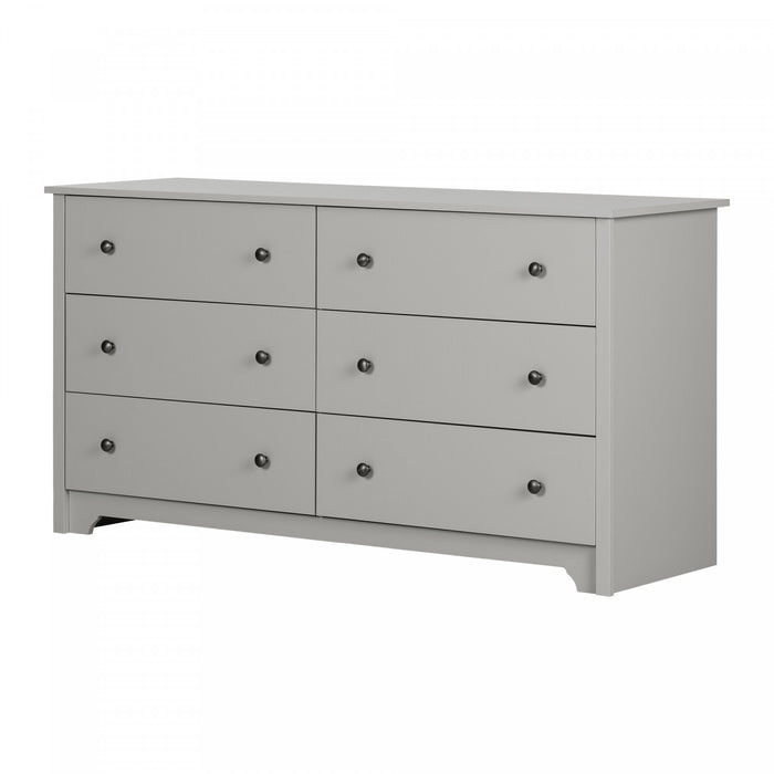 Vito 6-drawer Dresser - Soft Gray 