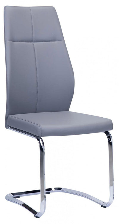 Julius Dining Chair, Grey Faux Leather (set Of 2) | Chaise De Salle A Manger Julius En Similicuir Gris (ensemble De 2)